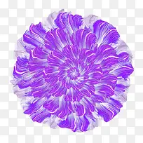 炫酷紫色绽开的花朵顶视图