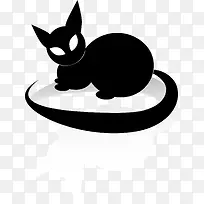 可爱黑色猫咪