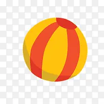 红黄色花纹的沙滩气球