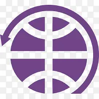 紫色圆形箭头