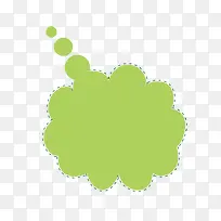 绿色花形气泡