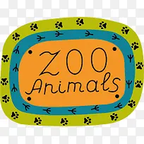 动物园标牌矢量图