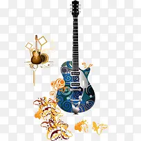 吉他乐器海报背景素材