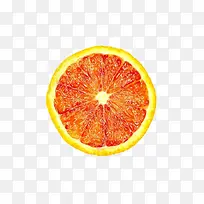 手绘水彩红心橙子