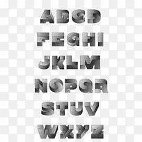 3D英文艺术字母