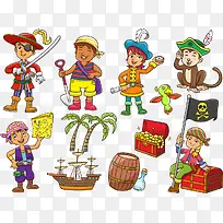 11款海盗装扮儿童和装饰物