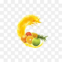 夏季水果种类橙汁菠萝