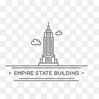 手绘帝国大厦图标