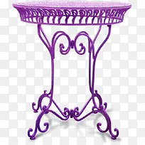 紫色高脚桌子