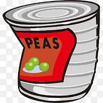 罐头peas食物PNG矢量素材