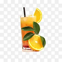 冰爽夏季橙汁新鲜水果汁