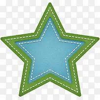 绿色创意五角星
