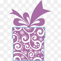 紫色礼物盒漂浮素材