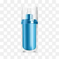 蓝色系列化妆品瓶子效果图矢量图