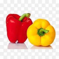 黄色红色彩椒甜椒