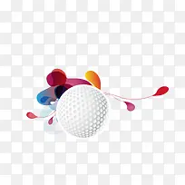 矢量彩色创意立体球形泼墨装饰