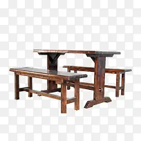 碳化木室外桌椅