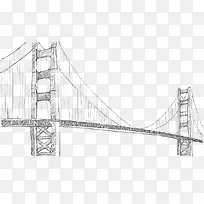 手绘跨海大桥图标