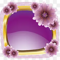 紫色花纹边框纹理