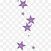 漂浮紫色五角星