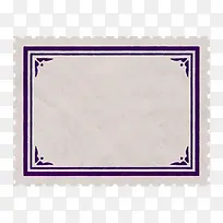 复古紫色邮票形边框