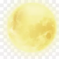 黄色球体电脑壁纸-中秋月亮