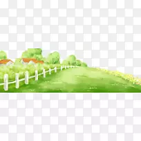 新鲜草地花园