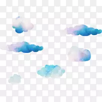 蓝天云电脑壁纸-梦想水彩云