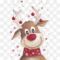 鲁道夫圣诞老人的驯鹿剪贴画-圣诞鹿