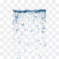 肥皂泡沫水滴-水中的氧气气泡