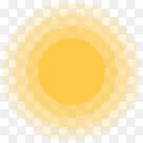 黄圆图案-太阳