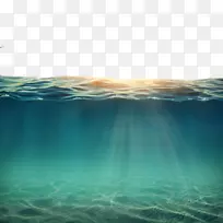 水下海洋-阳光下的水
