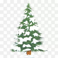 圣诞树-绿色雪圣诞树