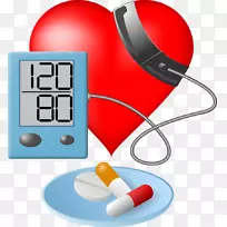 血压、高血压、血压计、卡式心脏和血压计