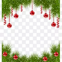 圣诞装饰品圣诞树剪贴画-圣诞创意边框