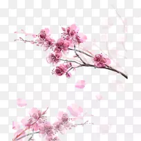 纸樱花-手绘粉红色桃花