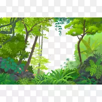 热带雨林-卡通森林
