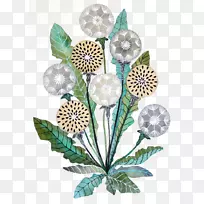水彩画艺术版画纸蒲公英