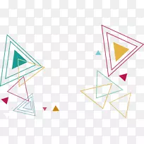 三角形计算机文件彩色线三角形图案