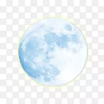 行星天空大气蓝色壁纸-月亮