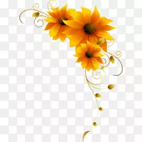 花图标-向日葵黄色花纹