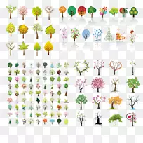 树木樱花-美丽的抽象树材料