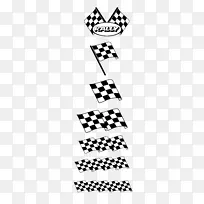 adobe插画.黑白赛车标志