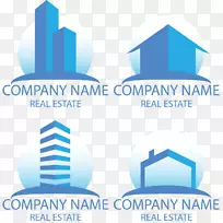 LOGO房地产图标-图蓝色房地产图标