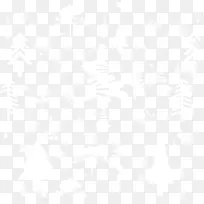 角点黑白图案-圣诞树