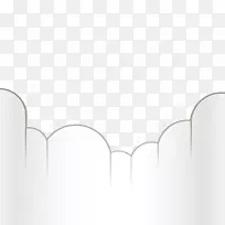 白色图案-页脚装饰边框云