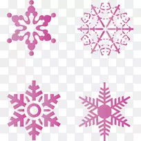 雪花土坯-粉红冬季天空雪花材料