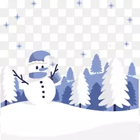 雪人雪人在雪中