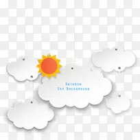 文本框-太阳云对话框