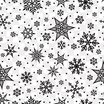 雪花图标-圣诞无缝背景
